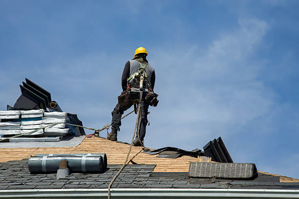 Professional Gutter Installation technician working in Brush Valley, PA